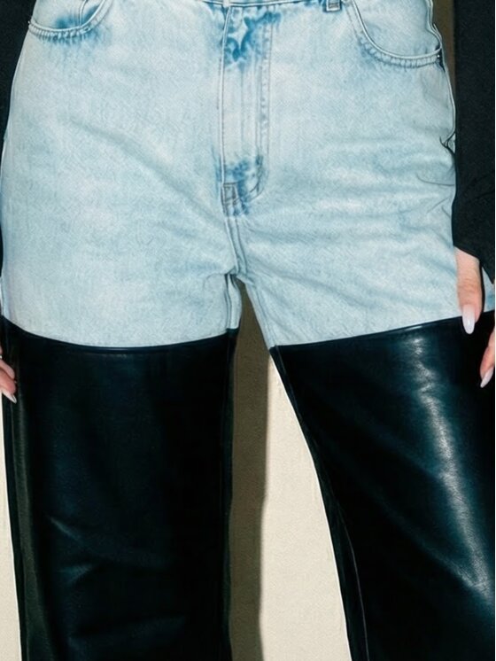 MissDenim MissDenim Jeansy Wide Leg Jeans Niebieski Baggy Fit
