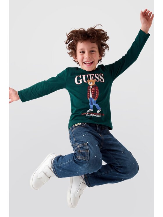 Guess Kids Guess Kids T-Shirt 184439 Zielony Classic Fit