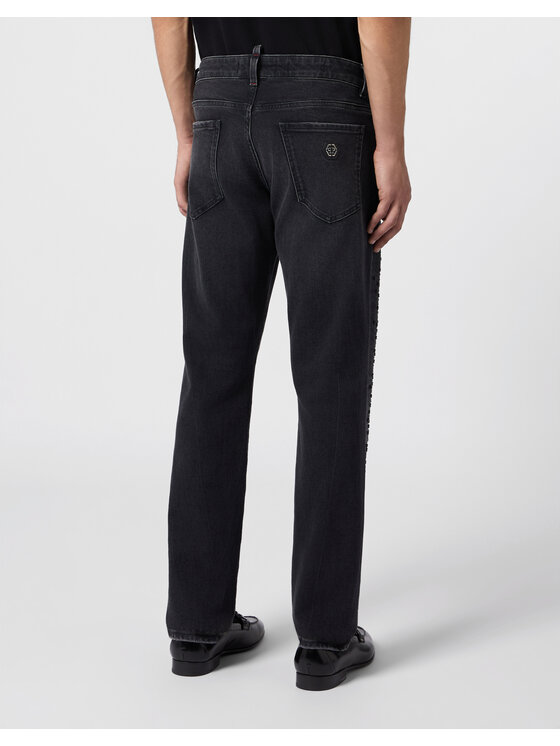 PHILIPP PLEIN PHILIPP PLEIN Jeansy 31235 Černá Straight Leg