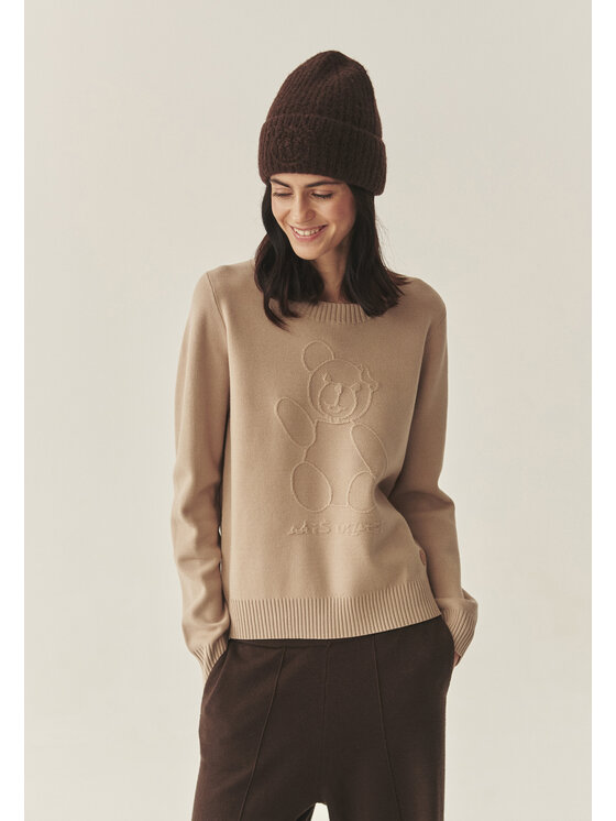 TATUUM Tatuum Sweter CLOUDY Beżowy Classic Fit