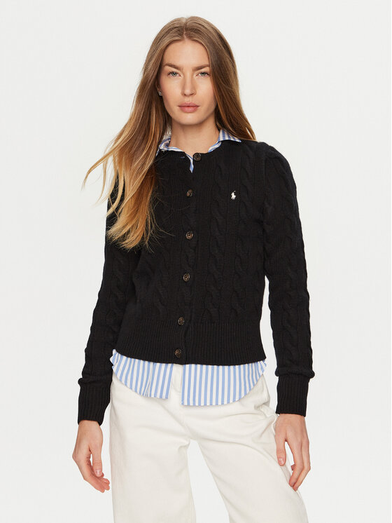 Dámský Kardigan Polo Ralph Lauren, Velikost:XS, Barva: Černá, 211910443011