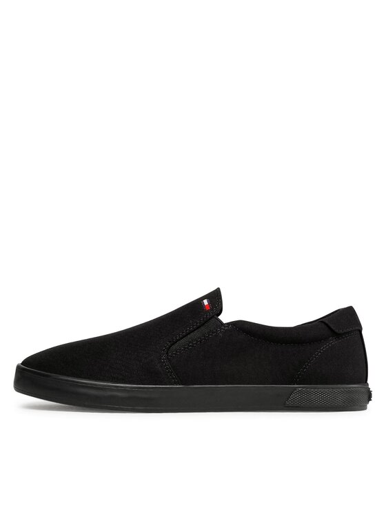 Tommy Hilfiger Tommy Hilfiger Teniși Iconic Slip On FM0FM00597 Negru