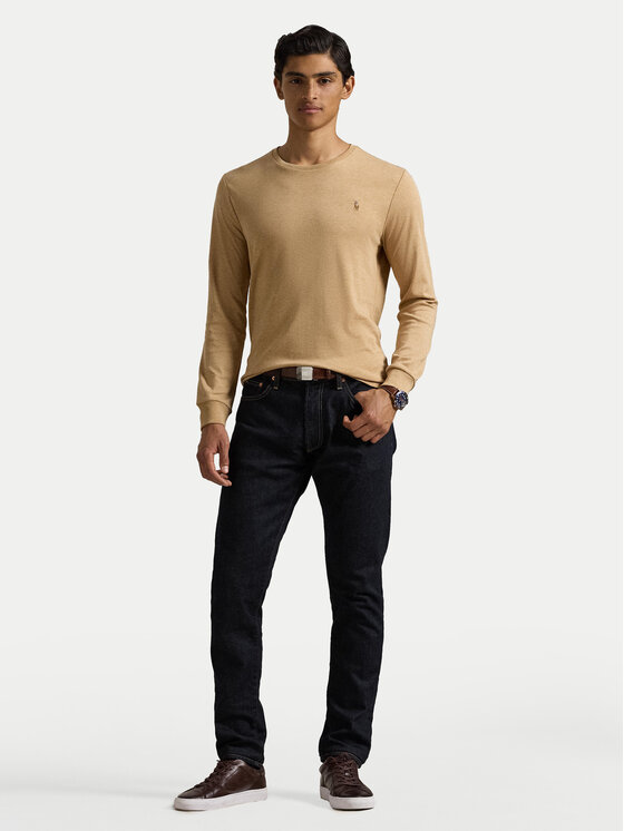 Polo Ralph Lauren Polo Ralph Lauren Marškinėliai ilgomis rankovėmis 710760121027 Smėlio Slim Fit