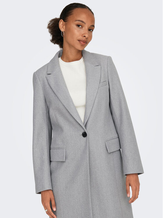 ONLY ONLY Płaszcz przejściowy Nancy 15292832 Szary Regular Fit