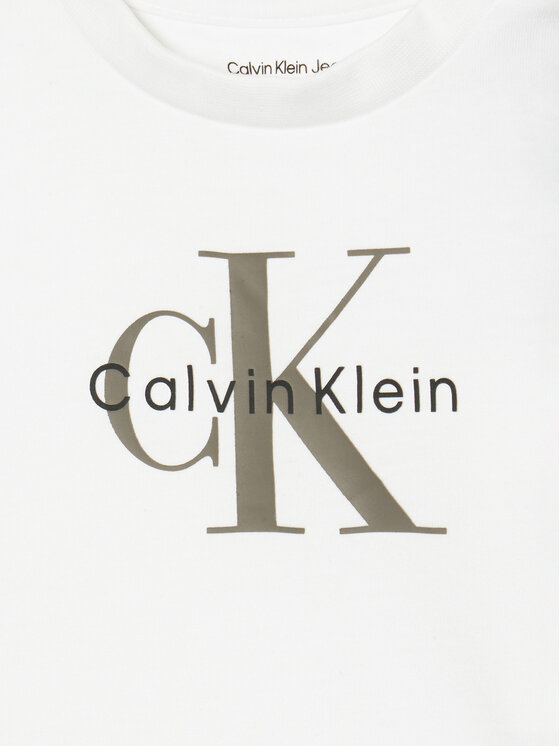 Calvin Klein Jeans Calvin Klein Jeans Marškinėliai Monogram IN0IN00334 Balta Regular Fit