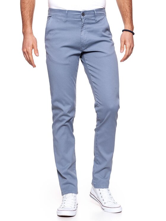 Wrangler Wrangler Chinosy CHINO Niebieski Slim Fit