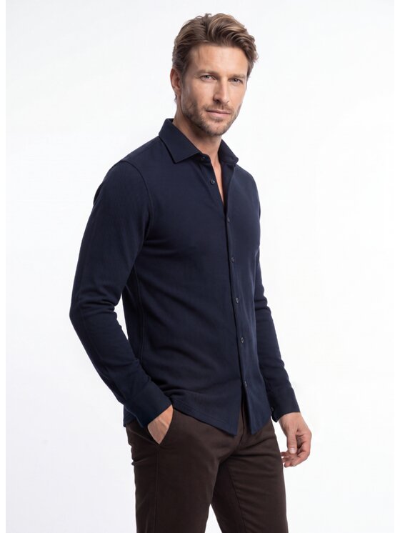 Pako Lorente Pako Lorente Koszula P26WF-1X-015 Granatowy Classic Fit