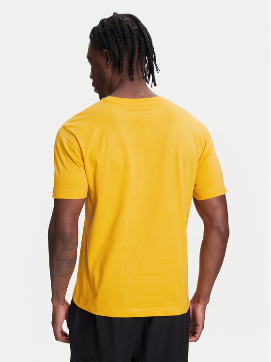 Pepe Jeans Pepe Jeans T-Shirt Red Bull Racing Logo RM500016 Żółty Regular Fit