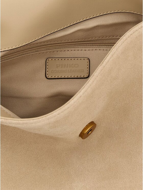 PINKO PINKO Torebka Beige Cowhide Shoulder Beżowy