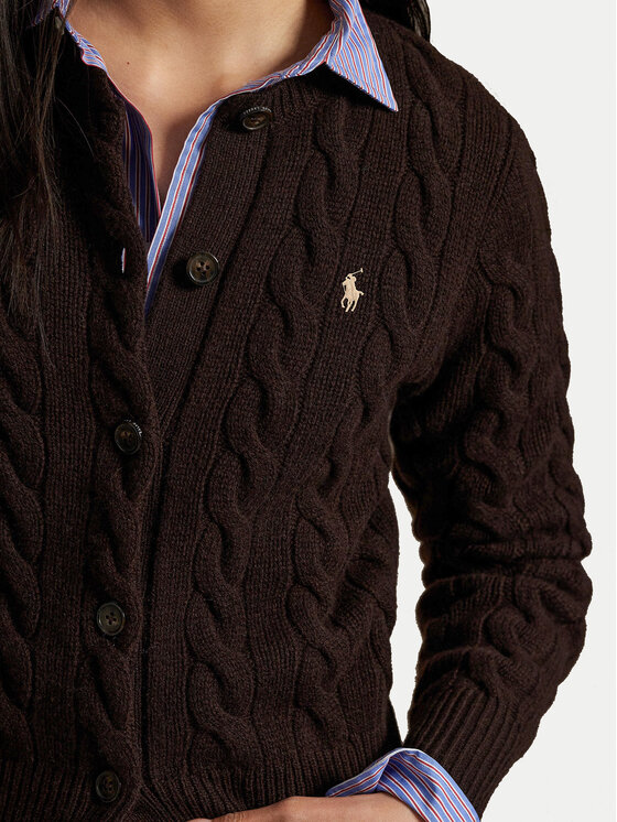 Polo Ralph Lauren Polo Ralph Lauren Kardigan 211972104007 Smeđa Slim Fit