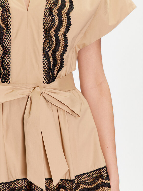 TWINSET TWINSET Rochie de vară 231TT2123 Bej Regular Fit