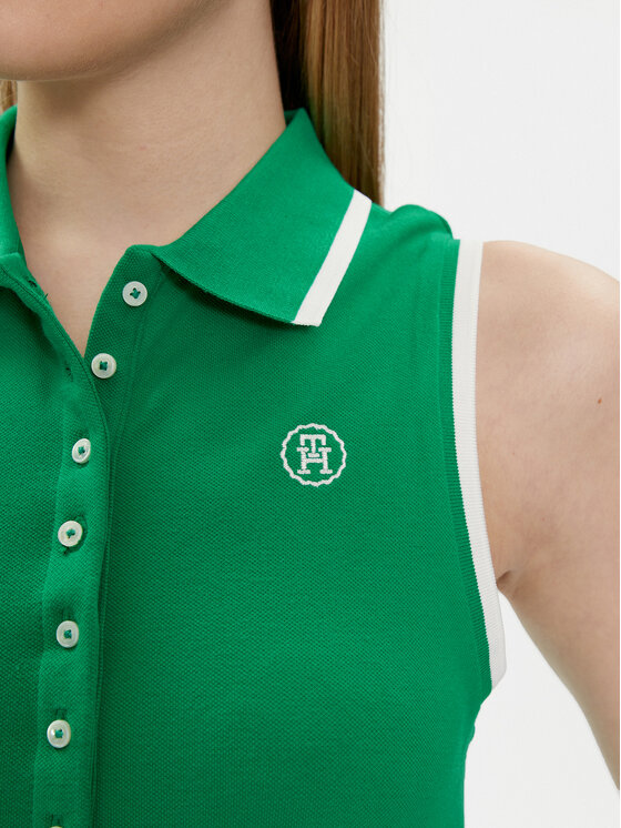 Tommy Hilfiger Tommy Hilfiger Poletna obleka WW0WW41272 Zelena Regular Fit