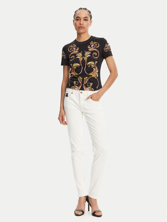 Versace Jeans Couture Versace Jeans Couture Marškinėliai 78HAH6P8 Juoda Slim Fit