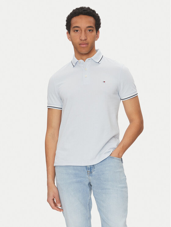 Tommy Hilfiger Tommy Hilfiger Tricou polo Seasonal MW0MW39993 Albastru celest Slim Fit