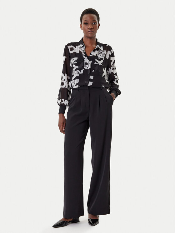 DKNY DKNY Košulja P4RA6FXZ Crna Regular Fit