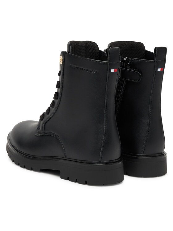 Tommy Hilfiger Tommy Hilfiger Trapery Lace-Up Bootie T3A5-34012-1355 S Czarny