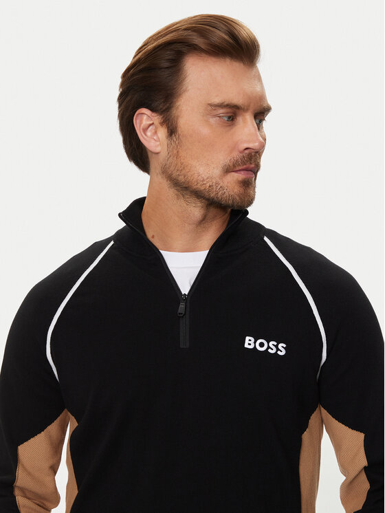 BOSS Boss Sweater Hydro-X 50519377 Fekete Regular Fit