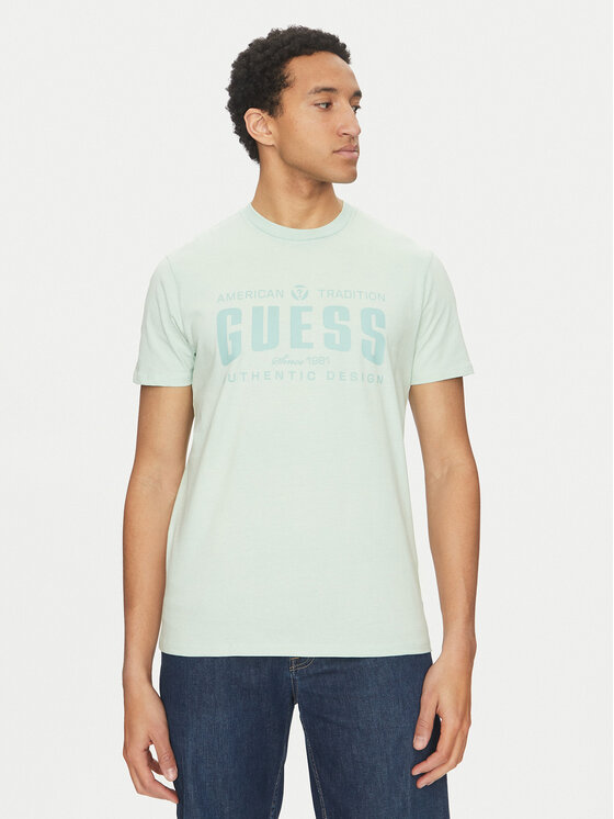 Guess Guess Póló M5GI27 KBW41 Zöld Regular Fit
