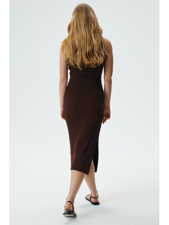 MARI PRETI MARI PRETI Vestito estivo Selena Marrone Slim Fit