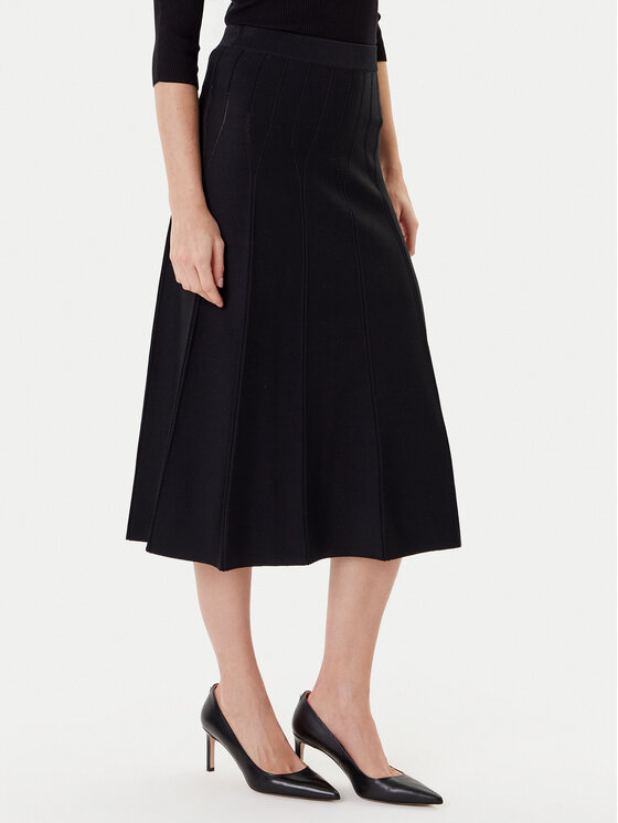 TWINSET TWINSET Fustă midi 252TP3641 Negru Regular Fit