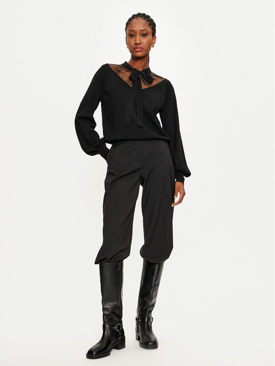 TWINSET TWINSET Džemper 242TP3021 Crna Relaxed Fit