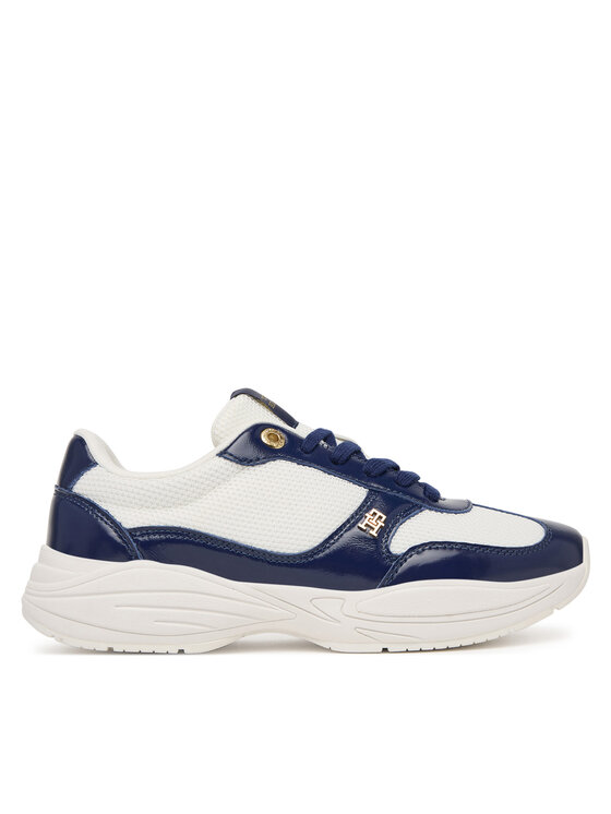 Tommy Hilfiger Sneakers Modern Runner Shiny Leather FW0FW09413 Bleumarin