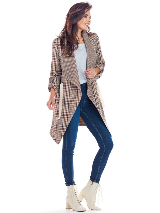 Awama Awama Kabát A366 Hnědá Basic Fit