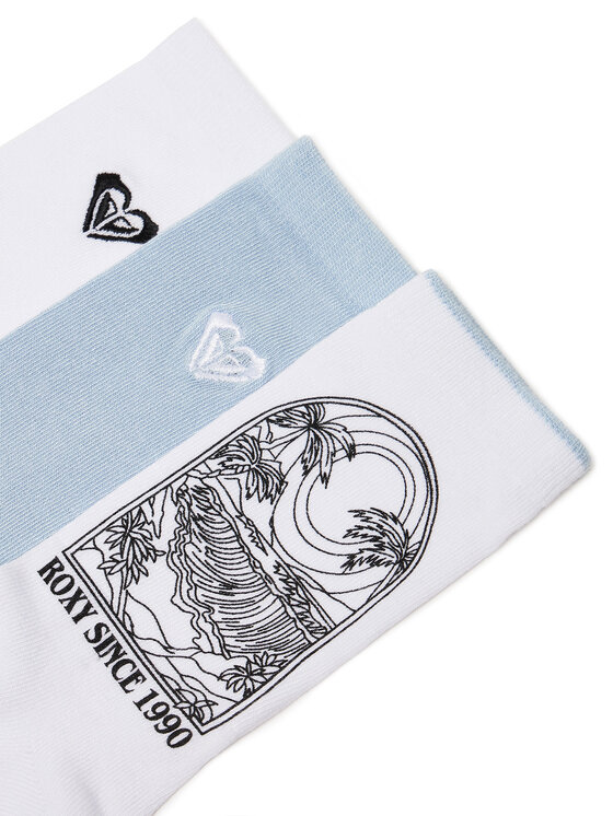 Roxy Roxy Kojinės AS_ROXY_05W_SS25 (3-PACK) Balta