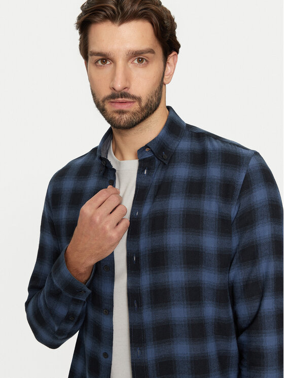 Blend Blend Koszula 20717421 Granatowy Slim Fit