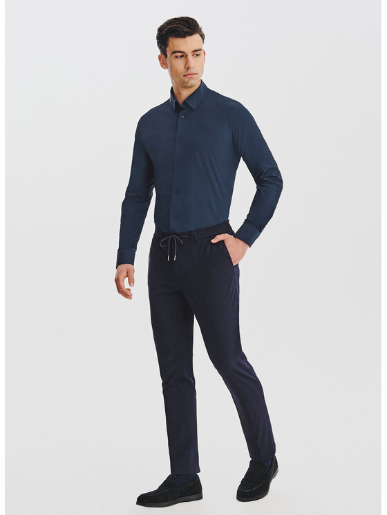 Pako Lorente Pako Lorente Koszula P25WF-1X-048 Granatowy Slim Fit