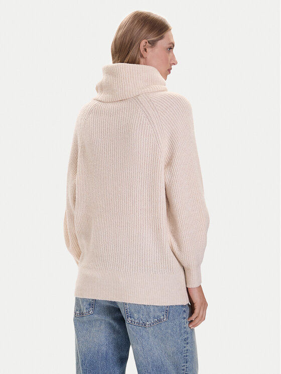 ONLY ONLY Bluză cu gât Whitney 15353187 Bej Oversize