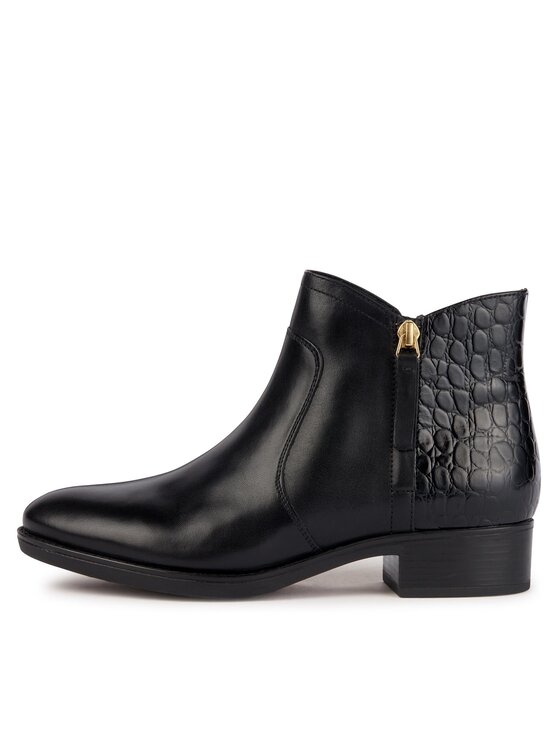 Geox Geox Polokozačky D Felicity D36G1C 04340 C9999 Černá