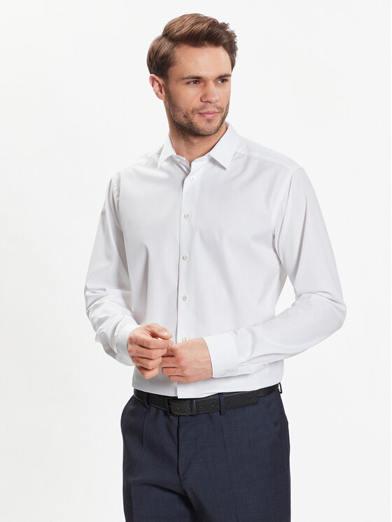 Camicia 1000044710 Bianco Slim Fit