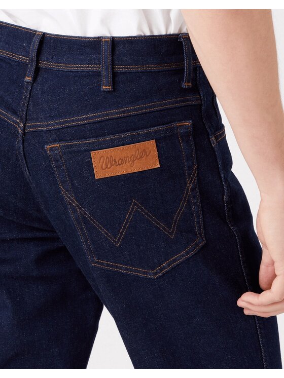 Wrangler Wrangler Pantaloni di tessuto TEXAS SLIM Blu scuro Slim Fit