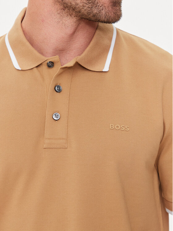 BOSS Boss Polo marškinėliai Parlay 190 50494697 Smėlio Regular Fit