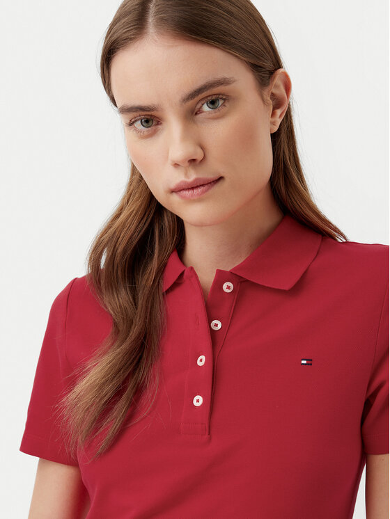 Tommy Hilfiger Tommy Hilfiger Tricou polo 1985 WW0WW43225 Roșu Slim Fit