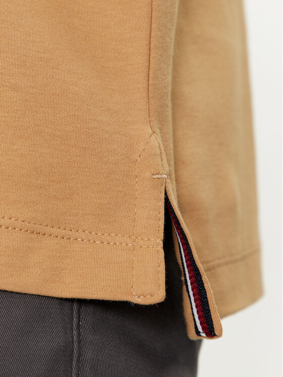 Tommy Hilfiger Tommy Hilfiger Тениска с яка и копчета Interlock MW0MW34783 Бежов Regular Fit