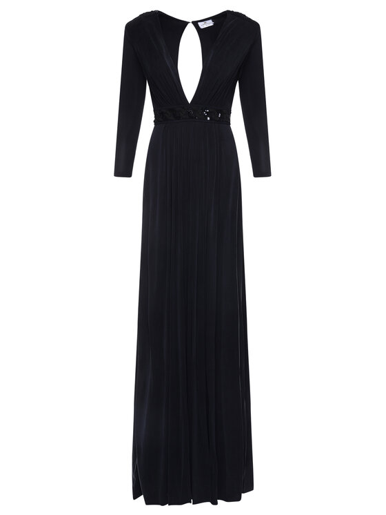 Elisabetta Franchi Elisabetta Franchi Sukienka wieczorowa AB-017-02E2-V529 Czarny Slim Fit