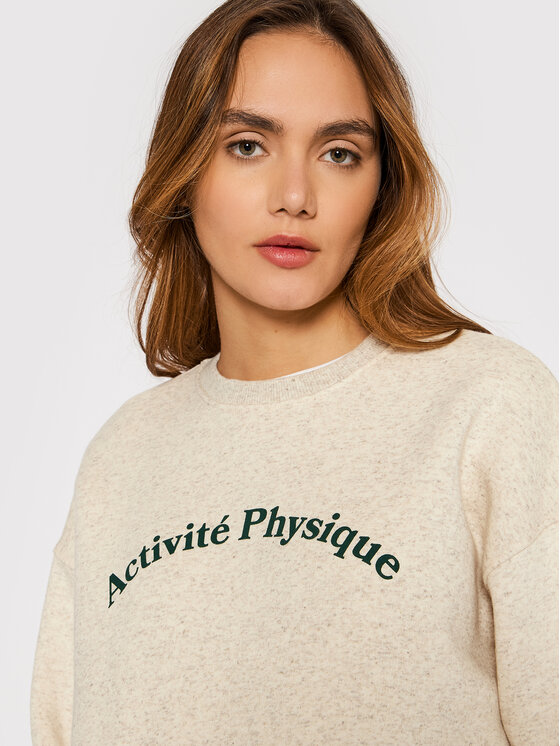 Drivemebikini Drivemebikini Суитшърт 2021-DRV-092_ECH Бежов Relaxed Fit