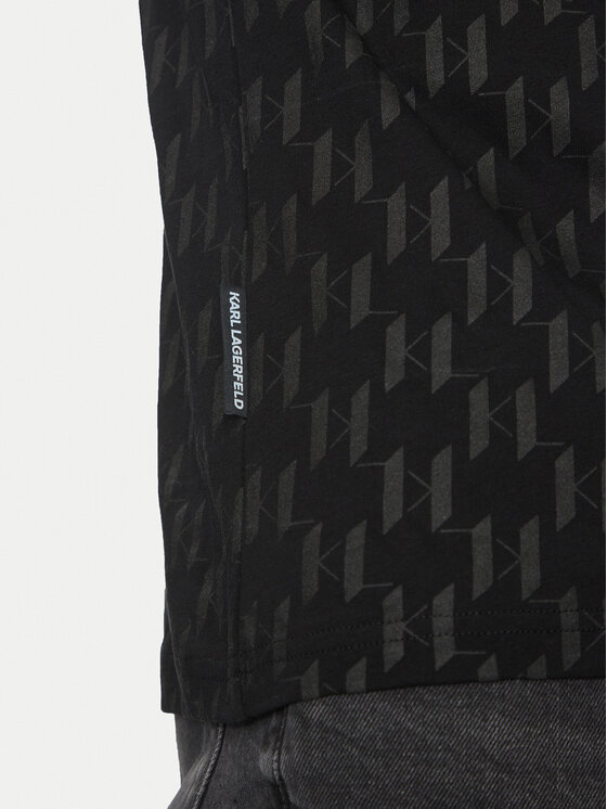 KARL LAGERFELD KARL LAGERFELD Marškinėliai 755074 552251 Juoda Regular Fit