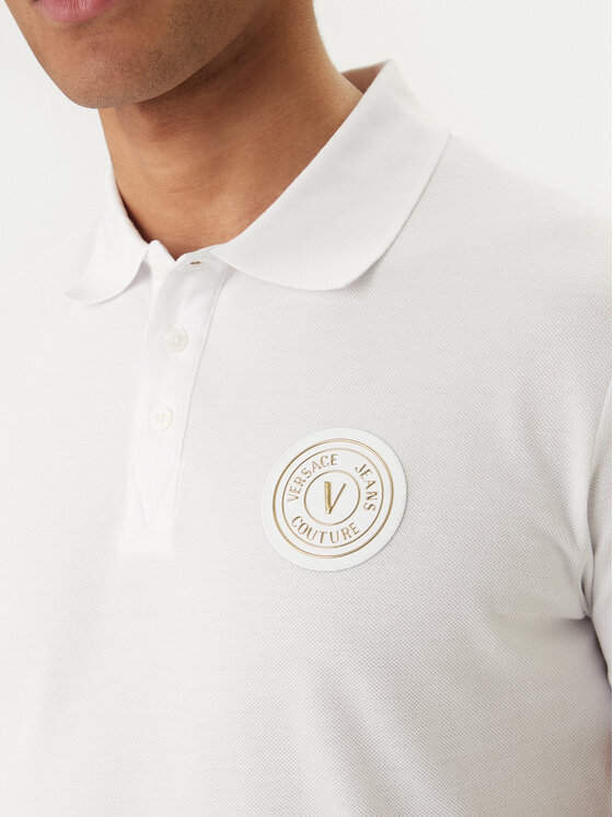 Versace Jeans Couture Versace Jeans Couture Polokošeľa 80GAGT19 CJ01T Biela Regular Fit
