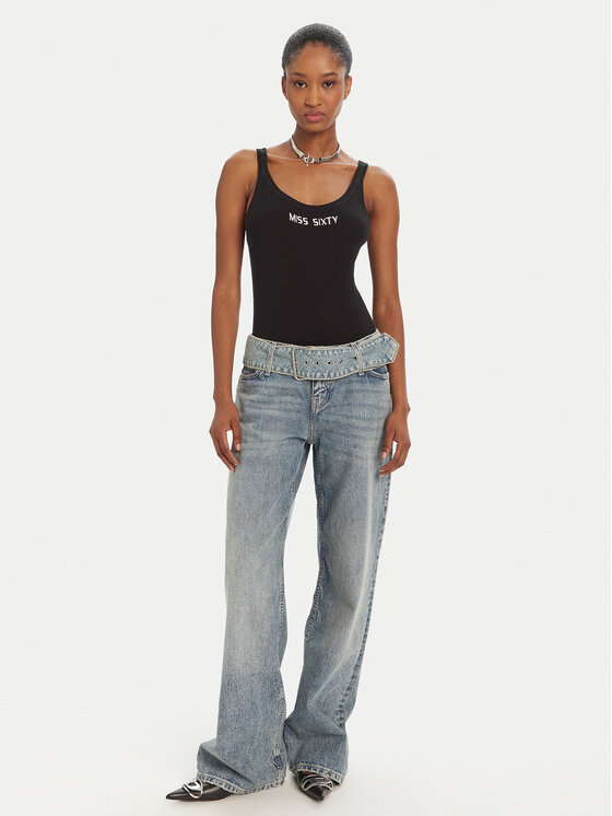 Miss Sixty Miss Sixty Top 6L2RJ3580000 Negru Slim Fit