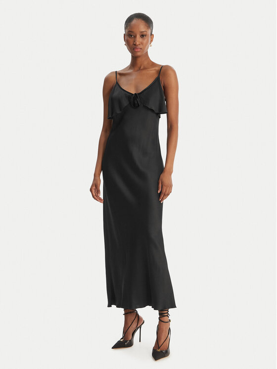 Fracomina Fracomina Kokteilinė suknelė FS26SD2007W58301 Juoda Slim Fit