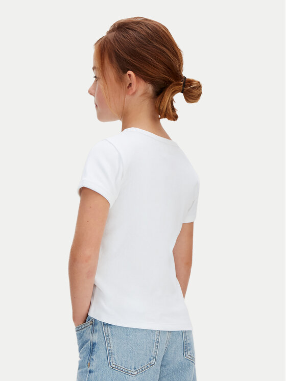 Calvin Klein Jeans Calvin Klein Jeans T-Shirt Monologo LVCKSJB11G Λευκό Regular Fit