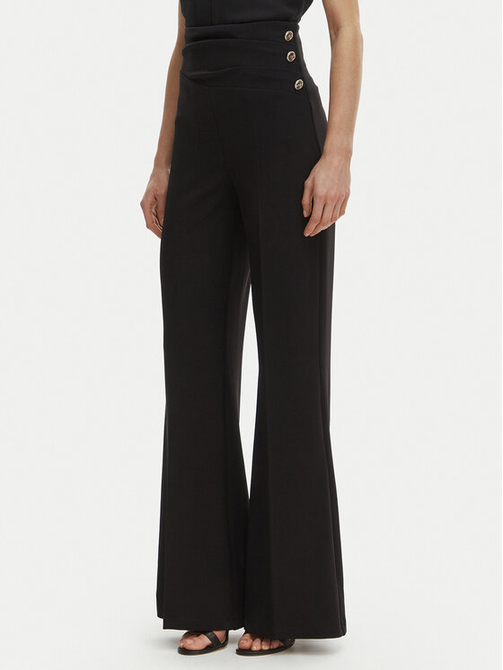 Rinascimento Pantaloni palazzo CFC0020264002 Nero Flare Fit