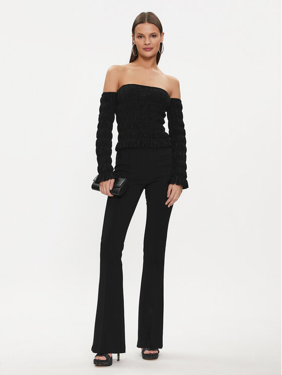 NORMA KAMALI NORMA KAMALI Bluzka KK4226PL867001 Czarny Regular Fit