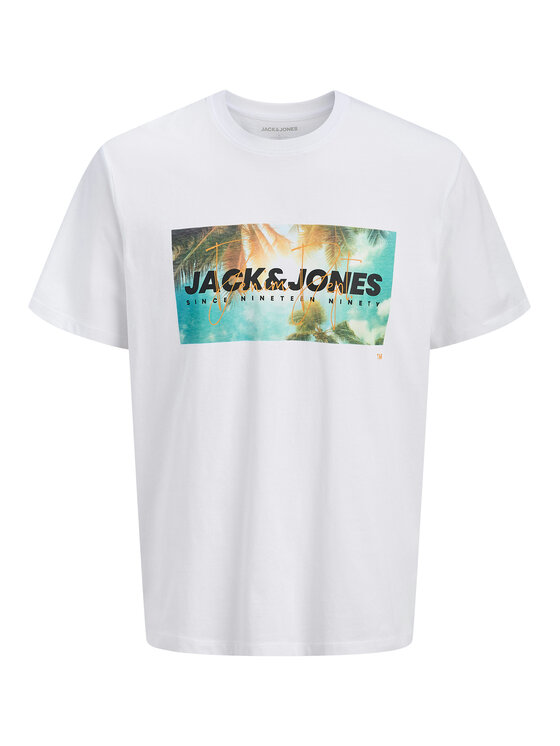 Jack & Jones Jack & Jones Tricou Indiana Tee 12288112 Alb Regular Fit