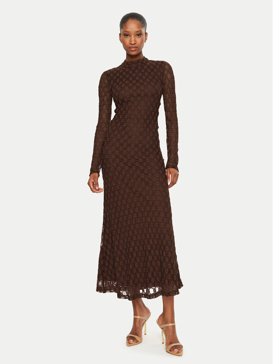 Bardot Bardot Cocktail obleka 59476DB Rjava Slim Fit