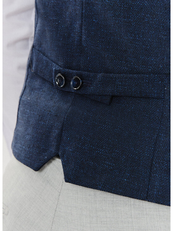 Pako Lorente Pako Lorente Kamizelka P24WP-8X-010 Granatowy Slim Fit