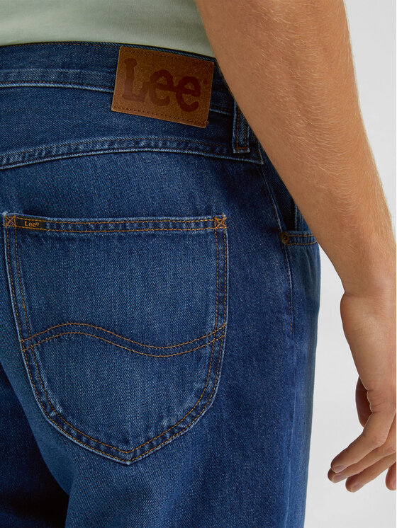 Lee Lee Szorty jeansowe 5 Pocket L73MHVB72 112331761 Niebieski Regular Fit